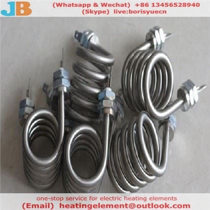 Bobina espiral de imersão elétrica de aço inoxidável aquecedor tubular elemento de aquecimento para aquecimento de piscina